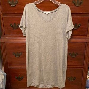 ANTISTAR Gray V-neck T-Shirt Dress